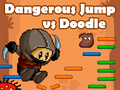 Žaidimas Pavojingas Šuolis vs Doodle Jump internete