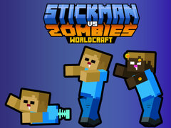 Žaidimas Stickman prieš zombius WorldCraft internete