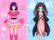Žaidimas Anime lėlė- „pasidaryk pats“ cosplay mergina internete
