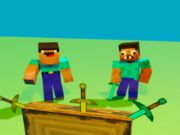 Žaidimas „Noob vs Pro“, bet peilis smogė „Minecraft“ internete