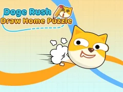Žaidimas „Doge Rush“ piešti namo galvosūkį internete