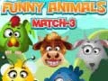 Žaidimas Juokingi Gyvūnai Match 3 internete