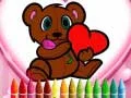Žaidimas Gyvūnų Spalvinimas Valentino Dienai internete