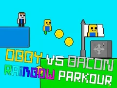 Žaidimas Obby vs Bacon Vaivorykštės Parkour internete