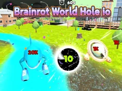 Žaidimas Brainrot World Hole io internete
