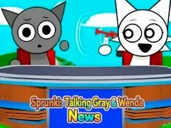 Žaidimas Sprunki: Talking Gray ir Wenda News internete