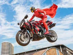 Žaidimas Tikras motociklų super herojaus kaskadininkas 3D internete