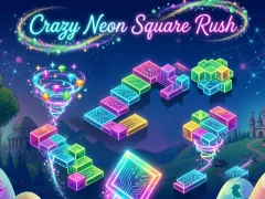 Žaidimas Crazy Neon Square Rush internete