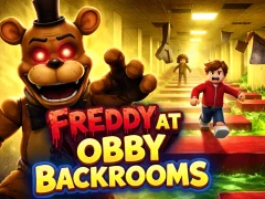 Žaidimas Fredis „Obby Backrooms“. internete