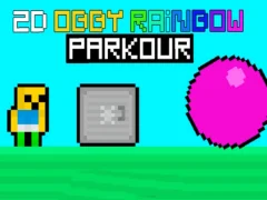 Žaidimas 2D Obby Rainbow Parkour internete