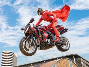 Žaidimas Tikras motociklų super herojaus kaskadininkas 3D internete