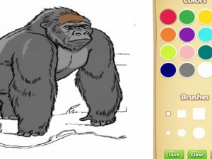 Žaidimas Zoologijos sodo gyvūnai dažymo knyga vaikams internete
