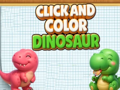 Žaidimas Spustelėkite ir spalvina dinozaurai internete