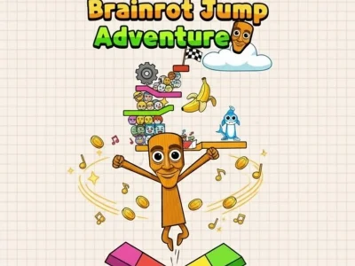 Žaidimas „Brainrot Jump Adventure“. internete
