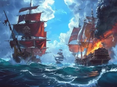 Žaidimas Piratų laivai: statykite ir kovokite internete Žaidimas Piratų laivai: statykite ir kovokite internete