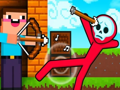 Žaidimas Noob Archer vs Stickman Zombie internete