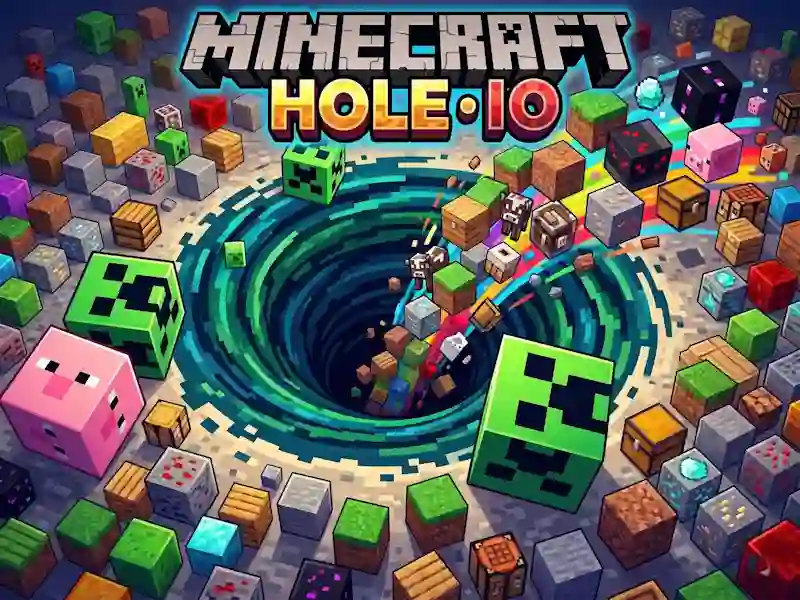Žaidimas Minecraft Hole IO internete