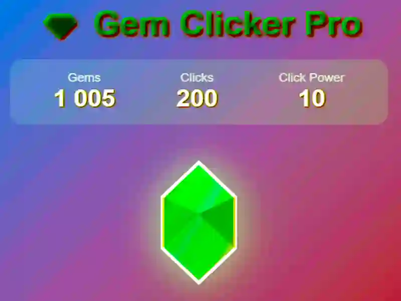 Žaidimas „Gem Clicker Pro“ internete Žaidimas „Gem Clicker Pro“ internete