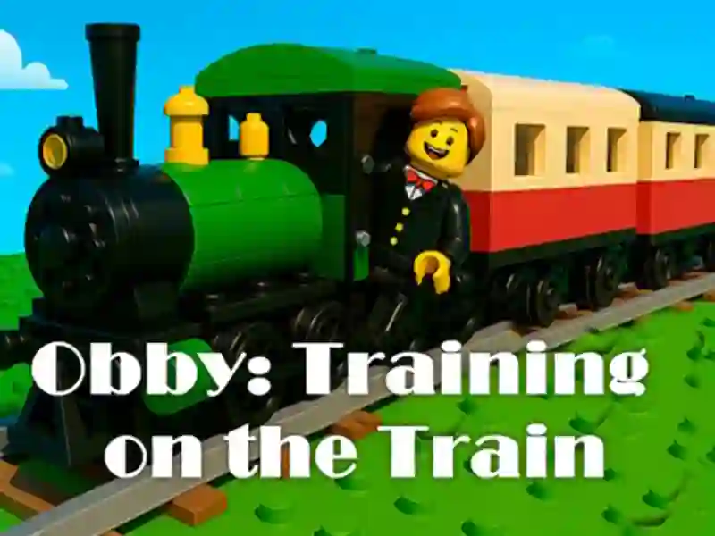 Žaidimas Obby: Treniruotės traukinyje internete Žaidimas Obby: Treniruotės traukinyje internete