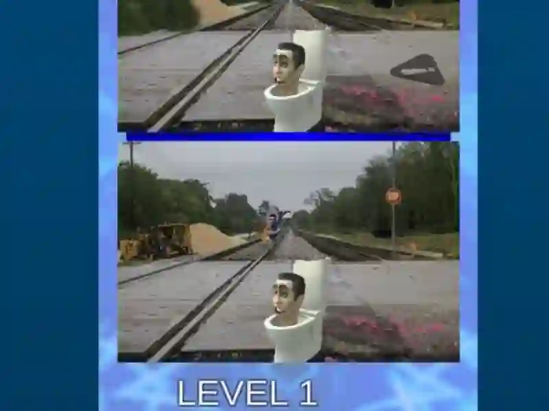 Žaidimas „Skibidi“ tualetas penkis skirtumas 2 internete