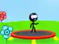 Žaidimas Trampolinas Žmogeliukas internete Žaidimas Trampolinas Žmogeliukas internete