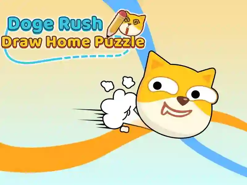 Žaidimas „Doge Rush“ piešti namo galvosūkį internete