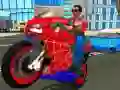 Žaidimas Herojaus Stunto Voratinklinio Motociklo Simuliatorius 3D internete Žaidimas Herojaus Stunto Voratinklinio Motociklo Simuliatorius 3D internete