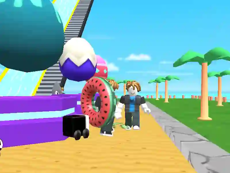 Žaidimas Obby: Lipkite ir slidinkite internete