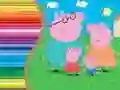 Žaidimas Peppa Pigs Piešimo Knyga internete
