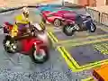 Žaidimas Sunkios Motosiklo Parkavimo Žaidimas Mieste 3D internete