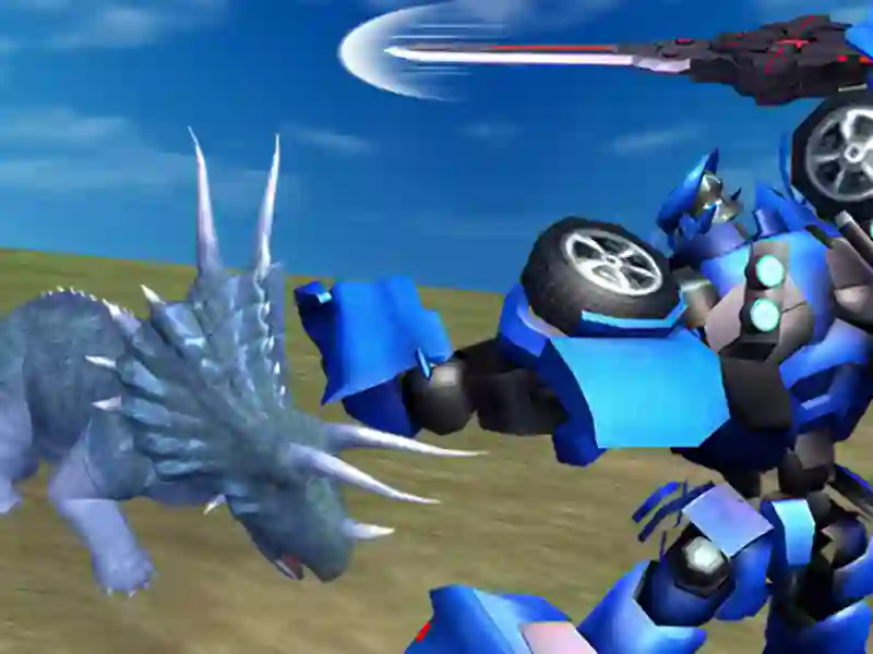 Žaidimas Jurassic dinozaurų mech mūšis internete