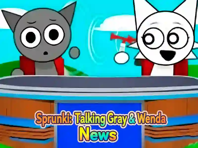 Žaidimas Sprunki: Talking Gray ir Wenda News internete