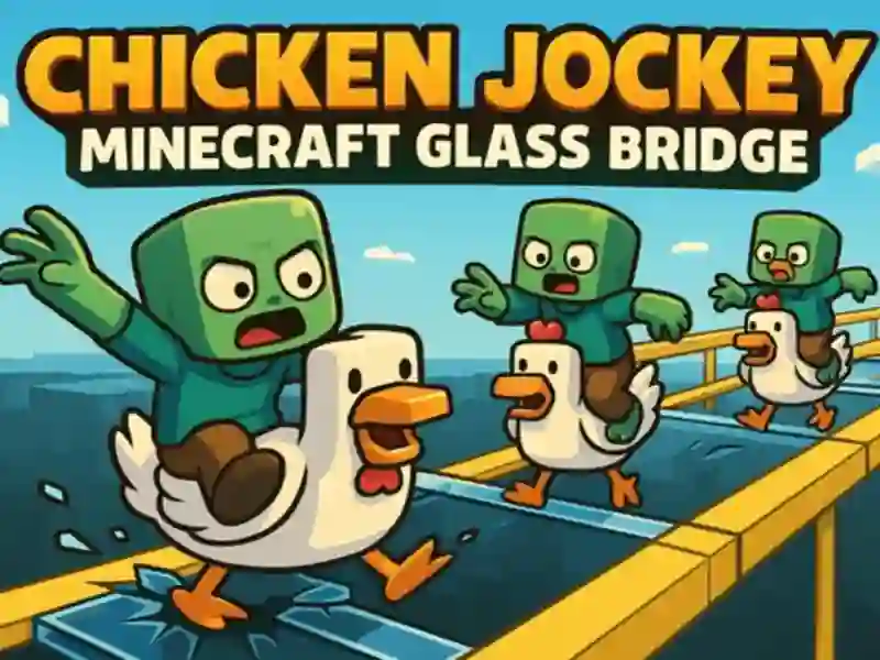 Žaidimas Vištienos žokėjas: „Minecraft Glass“ tiltas internete