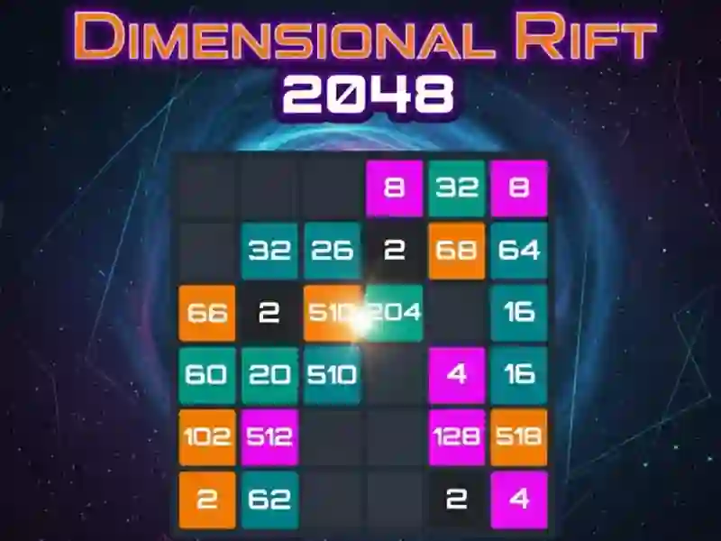 Žaidimas „Dimensional Rift 2048“. internete