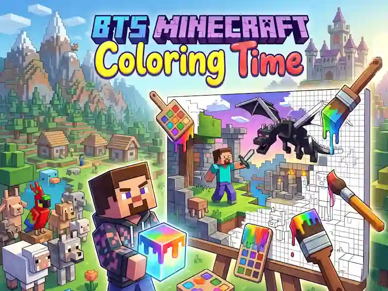 Žaidimas BTS Minecraft Coloring Time internete