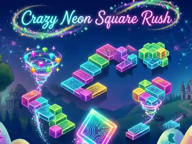 Žaidimas Crazy Neon Square Rush internete