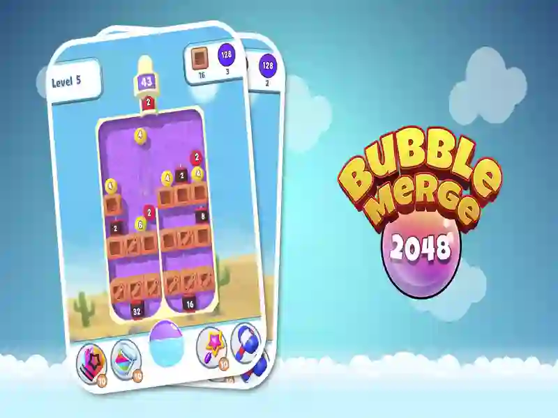 Žaidimas „Bubble Merge 2048“ internete