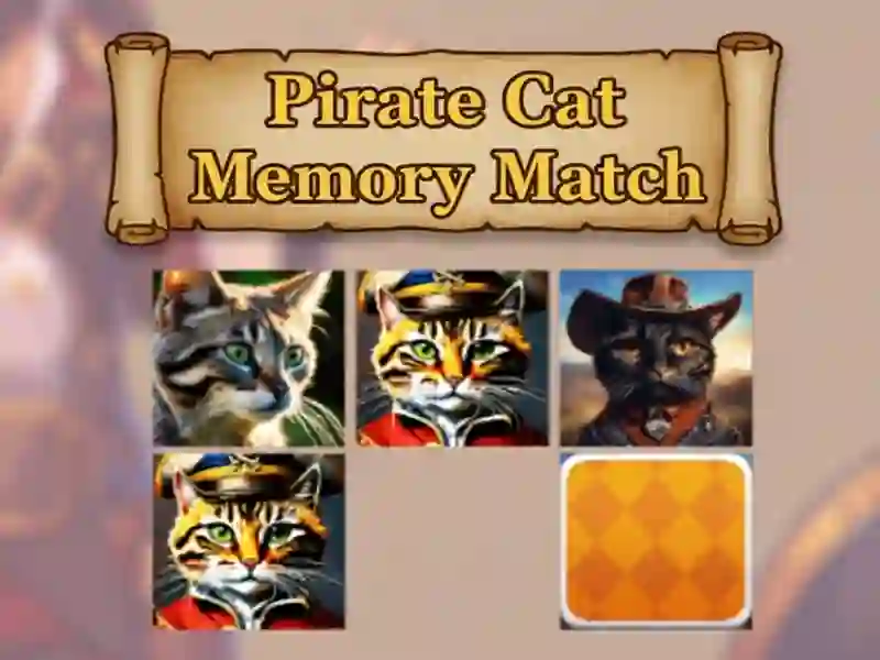 Žaidimas Piratų kačių atminties atitiktis internete
