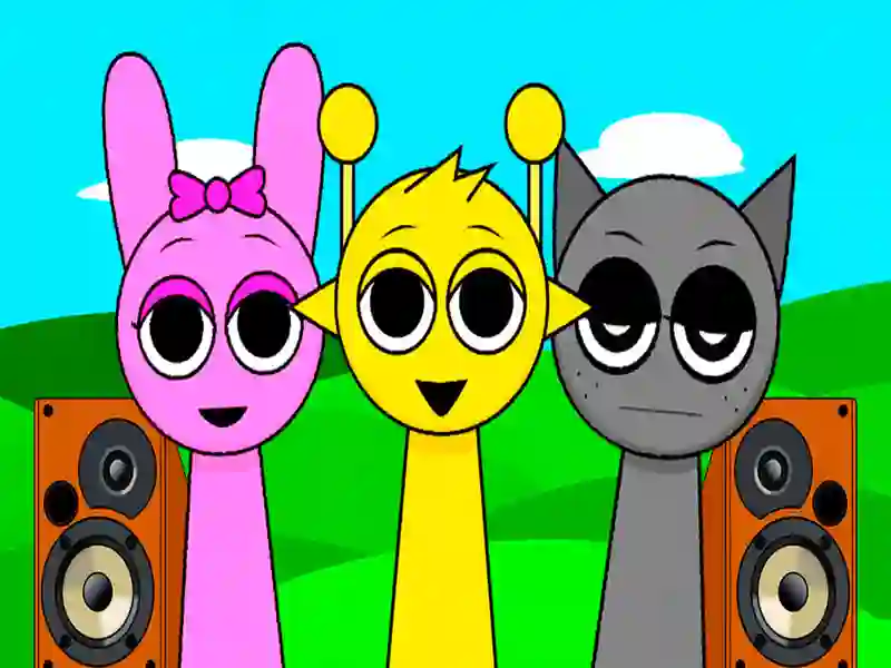 Žaidimas „Sprunki Monster Music Beats“ internete