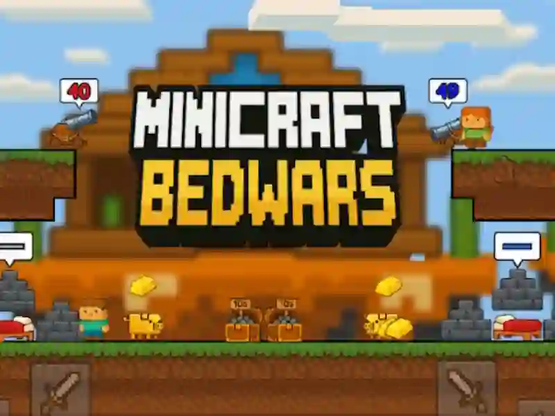 Žaidimas Minicraft Bedwars internete Žaidimas Minicraft Bedwars internete