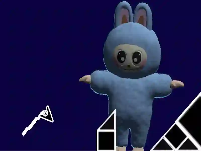 Žaidimas „Labubu“ geometrijos brūkšnys internete