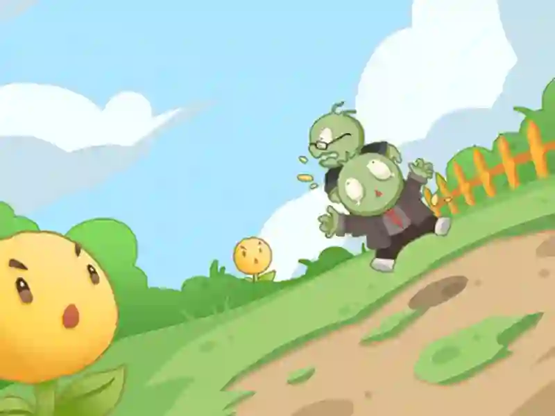 Žaidimas Gėlės prieš zombius internete