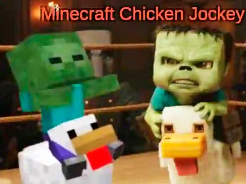 Žaidimas „Minecraft Chicken Jockey“ internete Žaidimas „Minecraft Chicken Jockey“ internete