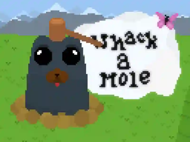 Žaidimas Whack a Mole Pixel versija internete