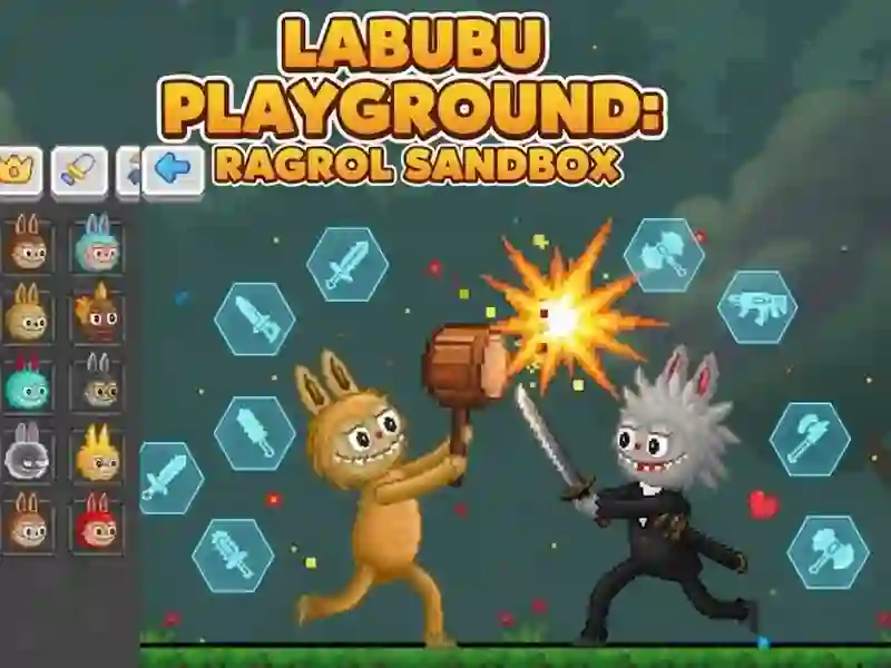 Žaidimas Labubu žaidimų aikštelė: Ragdoll smėlio dėžė internete