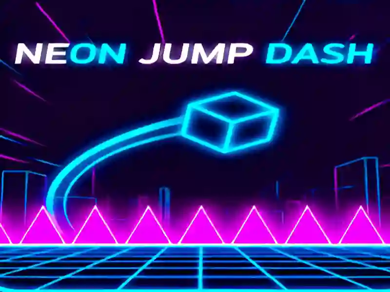 Žaidimas „Neon Jump Dash“. internete