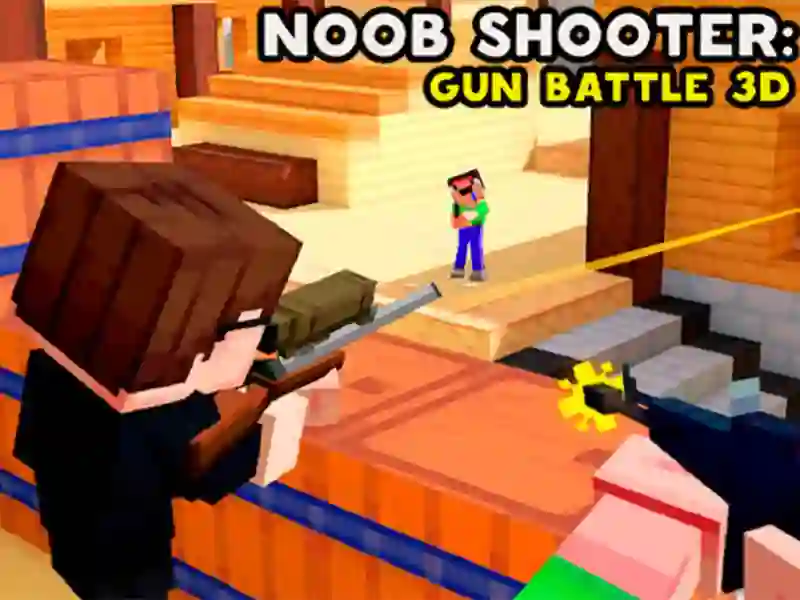 Žaidimas „Noob Shooter“: „Gun Battle 3D“ internete