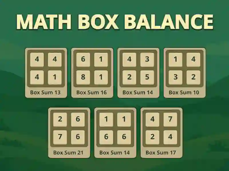 Žaidimas Matematikos dėžutės balansas internete Žaidimas Matematikos dėžutės balansas internete