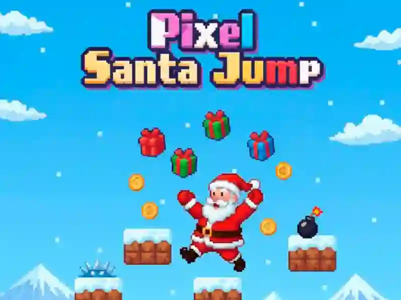 Žaidimas Pixel Santa Jump internete
