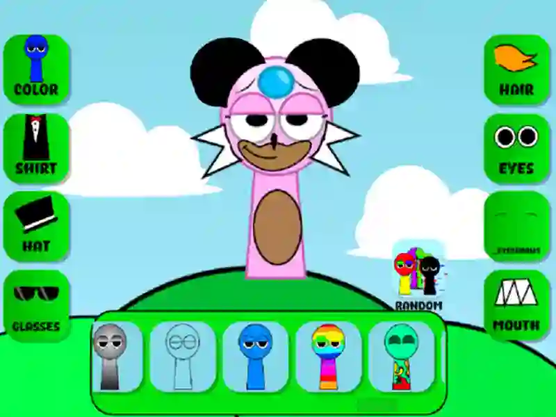 Žaidimas „Sprunki“ personažų gamintojas OC internete